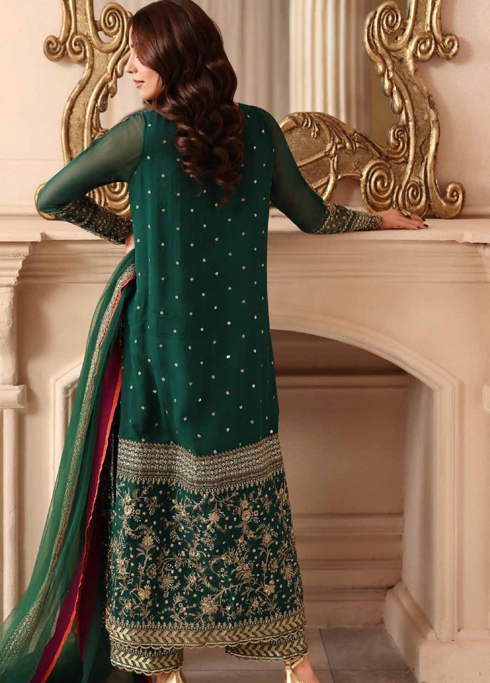 Dastan E Jashan by Charizma Unstitched Embroidered Chiffon 3 Piece Suit CHR26UDJ DJW6-07 - Wedding Collection