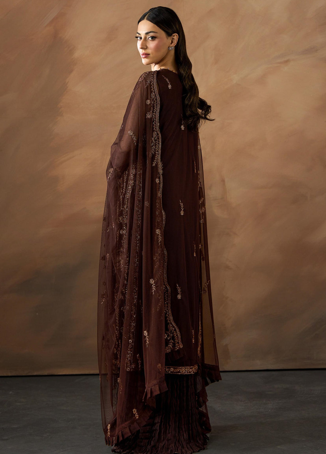 Dharkash by Zarif Unstitched Embroidered Net 3 Piece Suit ZR26UDN ZRF-DK-05 NAHID - Festive Collection