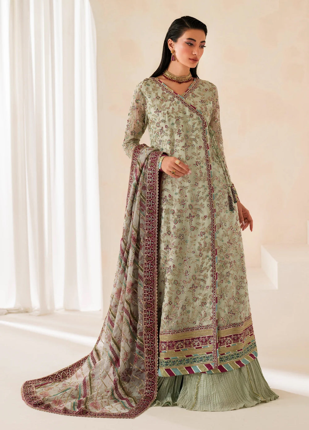 Xenia Formal Unstitched Luxury Chiffon Suits 3 Piece XE25FL Zaleh - Formals Collection