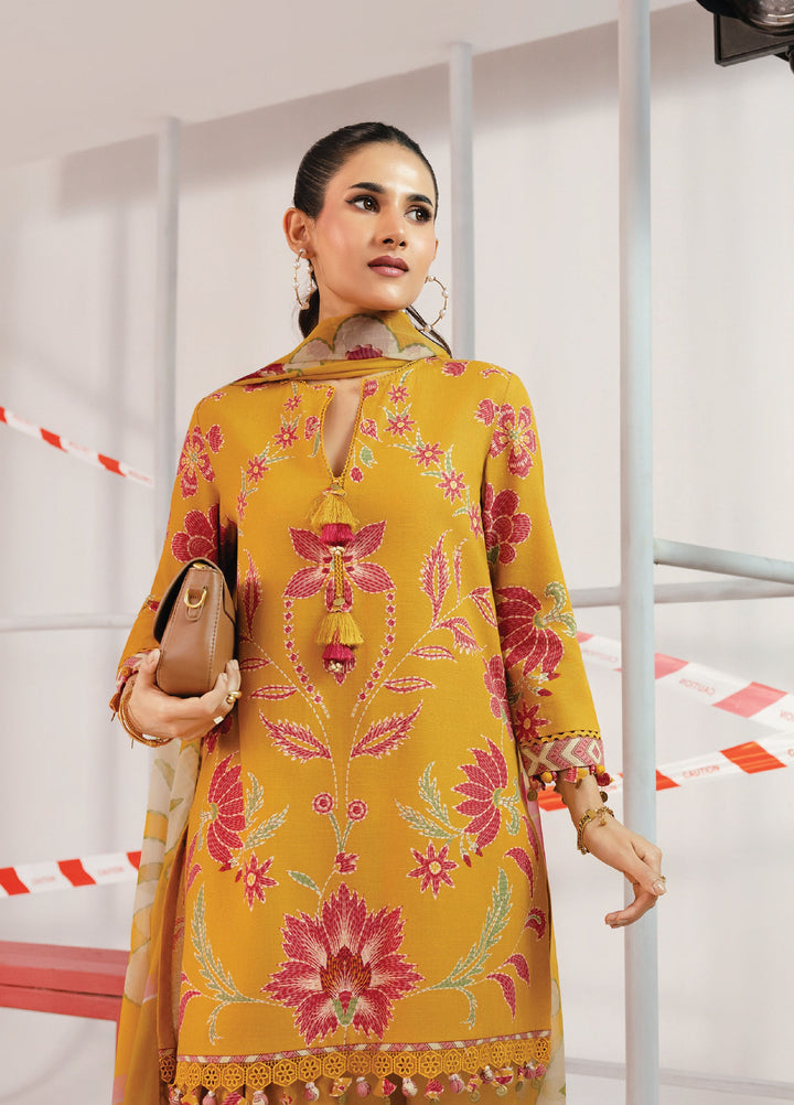 M Basics By Maria B Unstitched Digital Printed Linen 3 Piece MB25UW 1104-B - Winter Collection