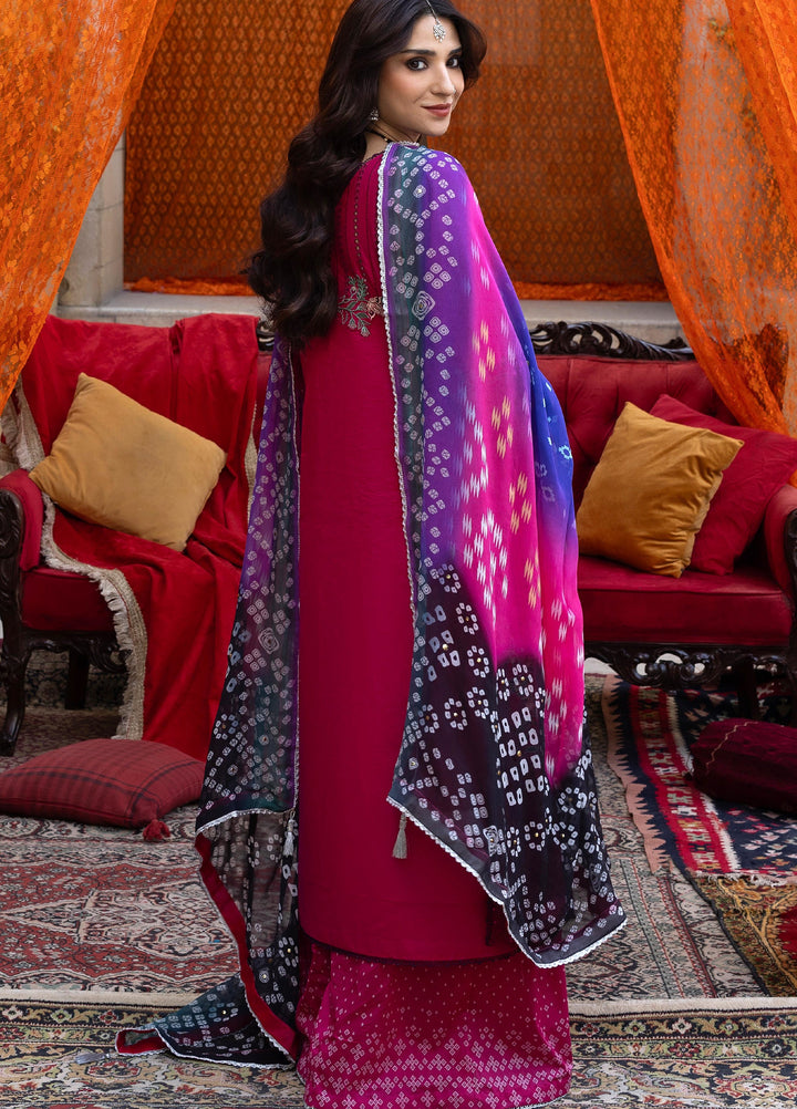 Bandhani by Al Zohaib Unstitched Embroidered Premium Lawn 3 Piece Suit AZ26UB D-5 - Summer Collection