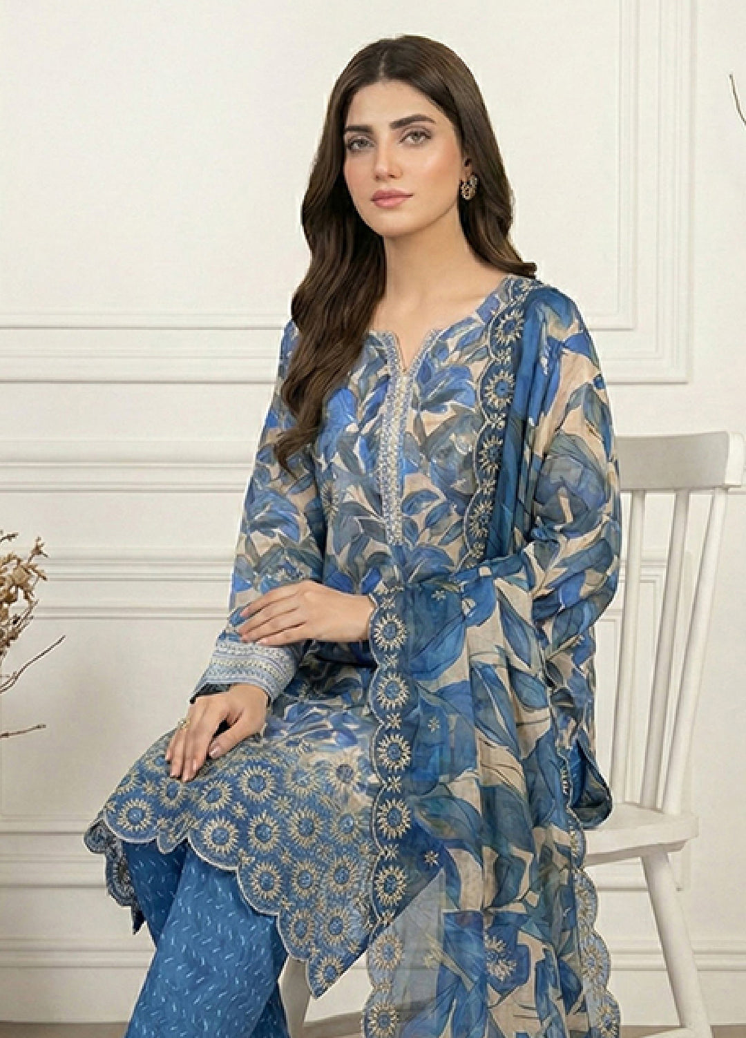 Anmol by Ishq e Rang RTW Embroidered Lawn 3 Piece Suit IR26RA Luna AA-4 - Casual Collection