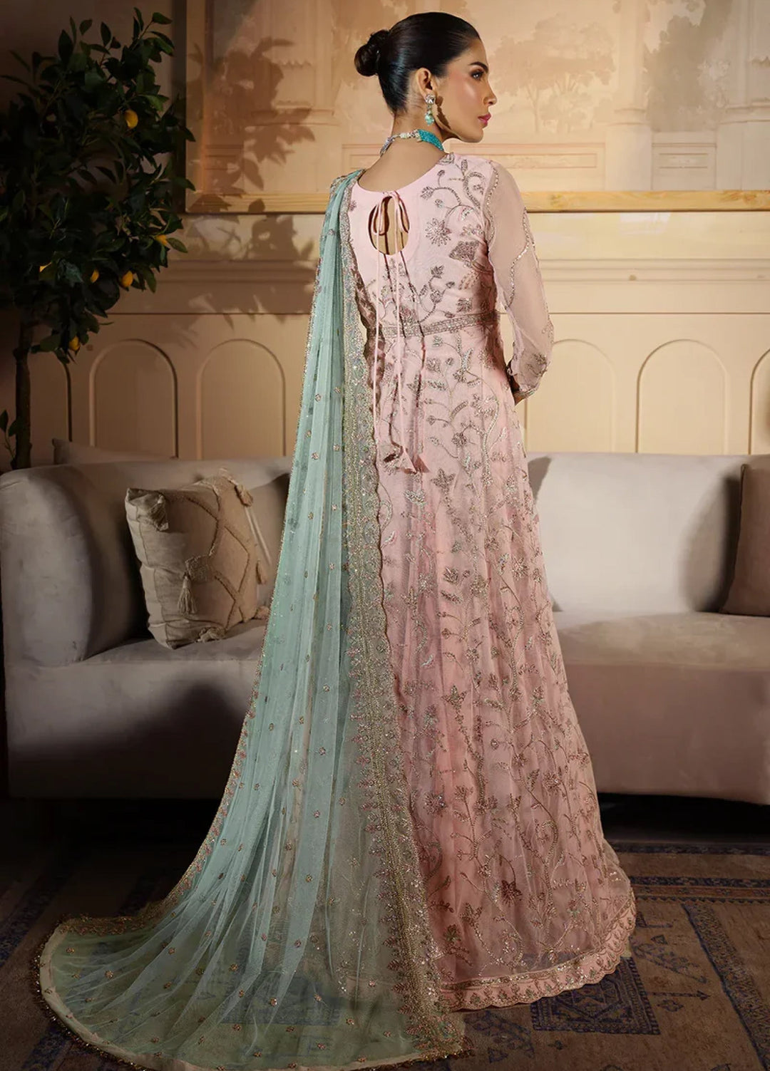 Zarif Women Unstitched Embroidered Net 3 Piece Suit ZR26UFC ZFN 04 SAMARA - Festive Collection