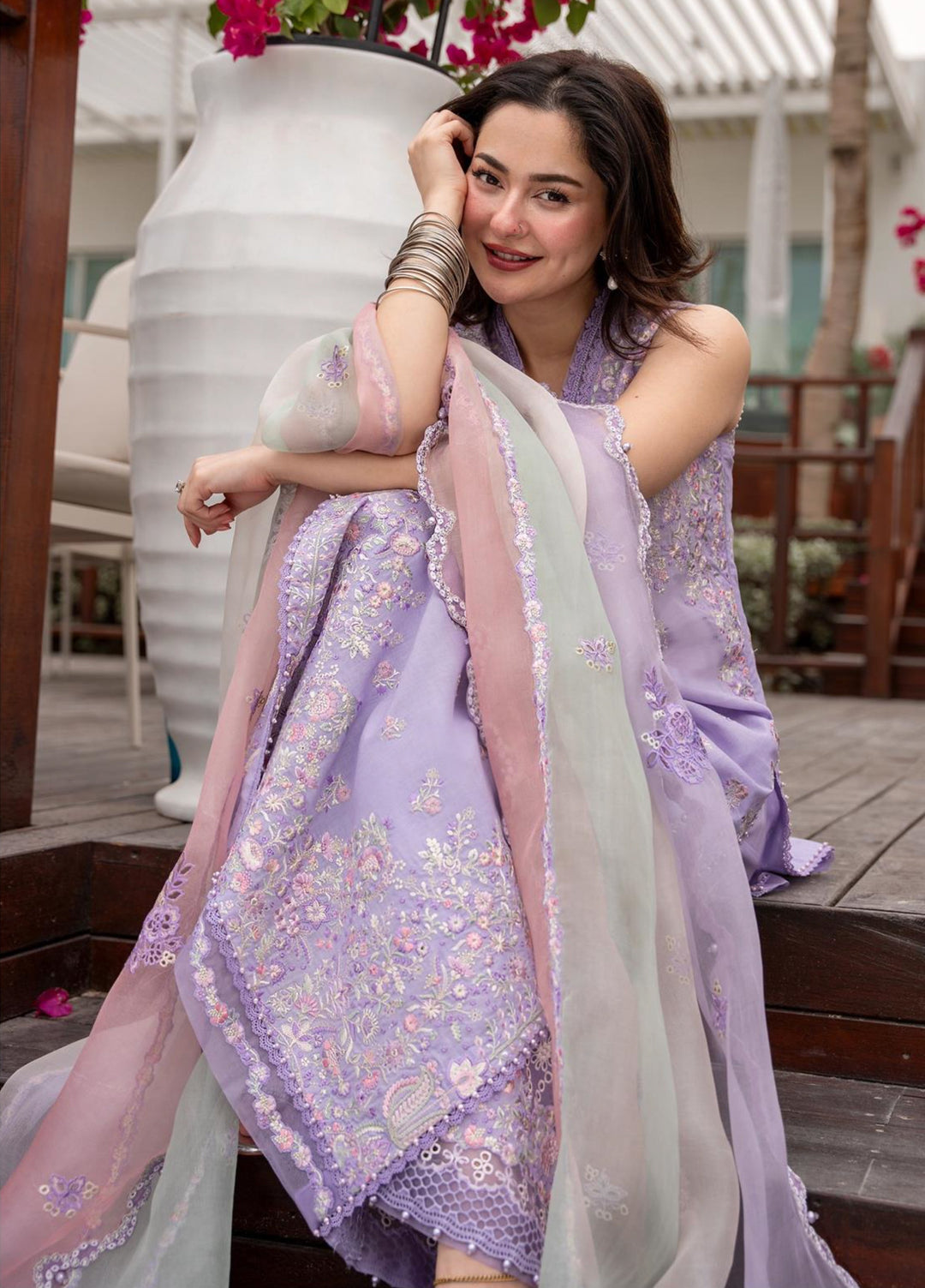 AYA by Faiza Saqlain Unstitched Embroidered Luxury Lawn 3 Piece Suit FS26UAL SUELA - Festive Collection