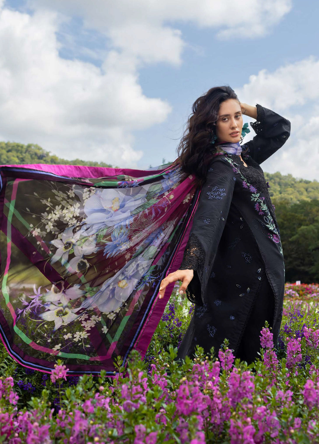 The Secret Garden by Mushq Hemline Unstitched Lawn 3 Piece Suit MU26USG D-11B Garden Lullaby - Summer Collection