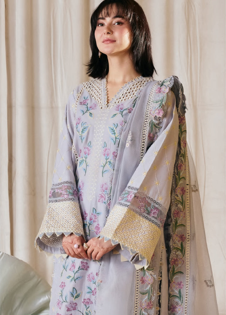 Maryam Hussain Unstitched Embroidered Lawn 3 Piece Suit MH26ULF Pari - Festive Collection
