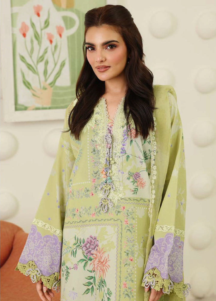 Petals in Print by Roheenaz Unstitched Printed Lawn 3 Piece Suit RN26UPP Sage Botanica RUNSS260907 - Summer Collection