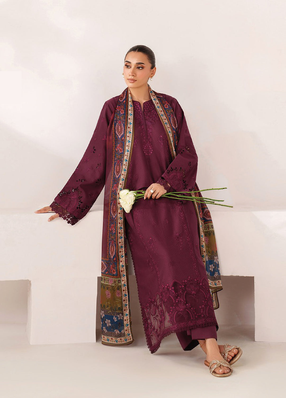 Le'essence by Xenia Formals Unstitched Embroidered Lawn 3 Piece Suit XE26UL D-02 Niha - Summer Collection