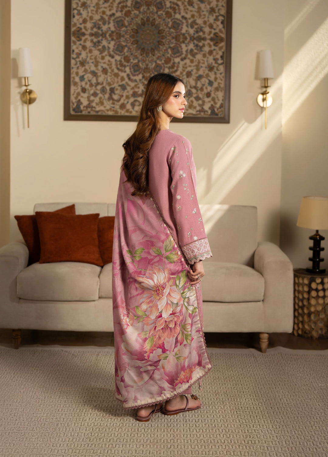 Neeshay Winter Reverie Unstitched Karandi Embroidered Suits 3 Piece NSH25WR Peonette - Winter Collection