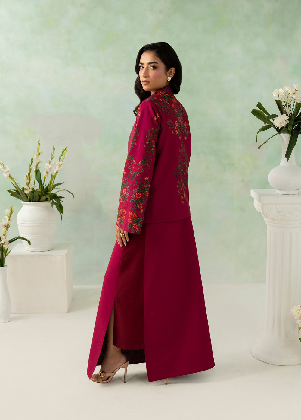 Folds by Zarposh RTW Printed Crepe 2 Piece Suit ZR26PF ROUX - Casual Collection
