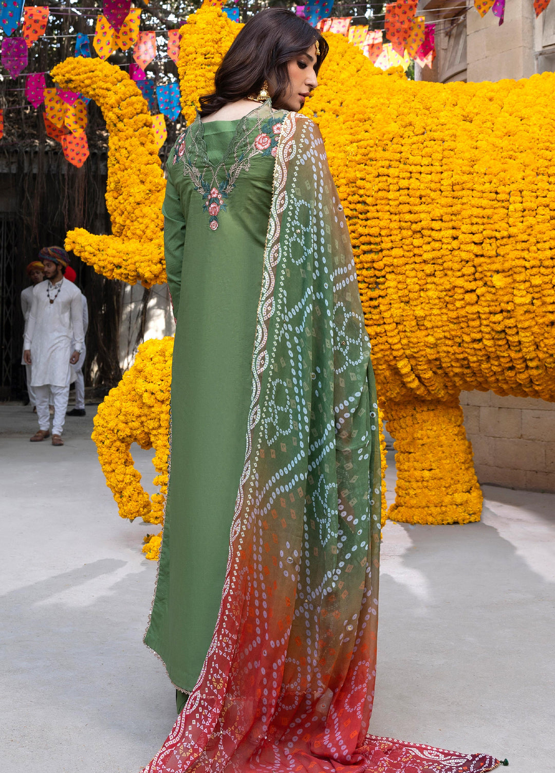 Bandhani by Al Zohaib Unstitched Embroidered Premium Lawn 3 Piece Suit AZ26UB D-1 - Summer Collection