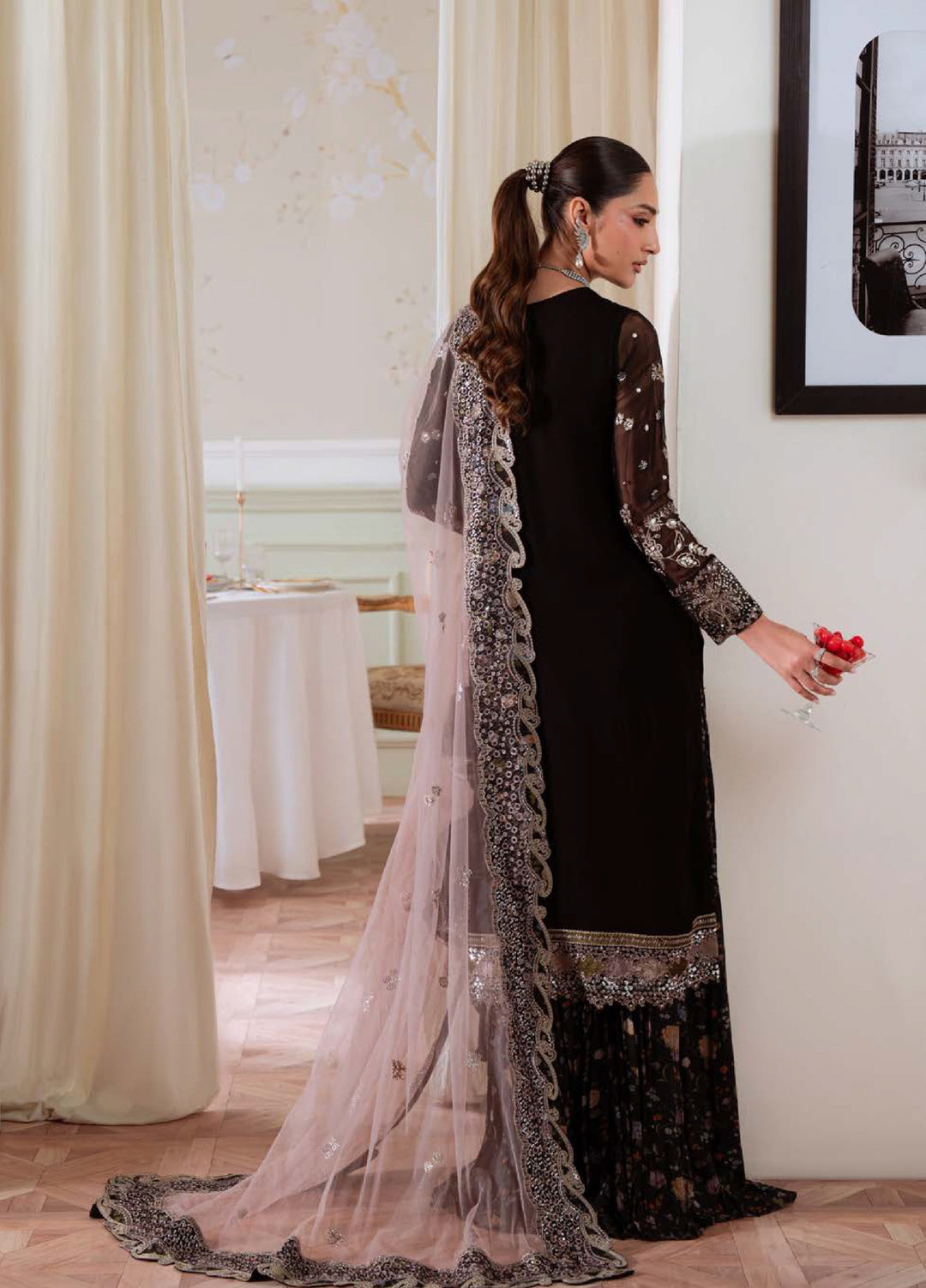 Elanora by Nureh Embroidered Unstitched Luxury Chiffon 3 Piece Suits NU25EC NEL-83 - Festive Collection