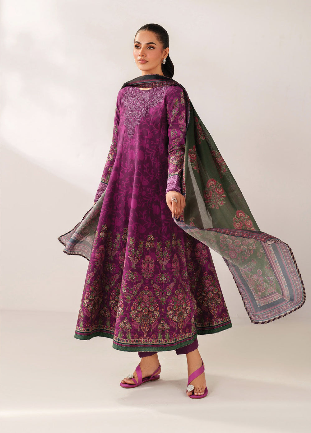 Xenia Formals Unstitched Embroidered Lawn 3 Piece Suit XE26ULS D-07 Ainee - Summer Collection