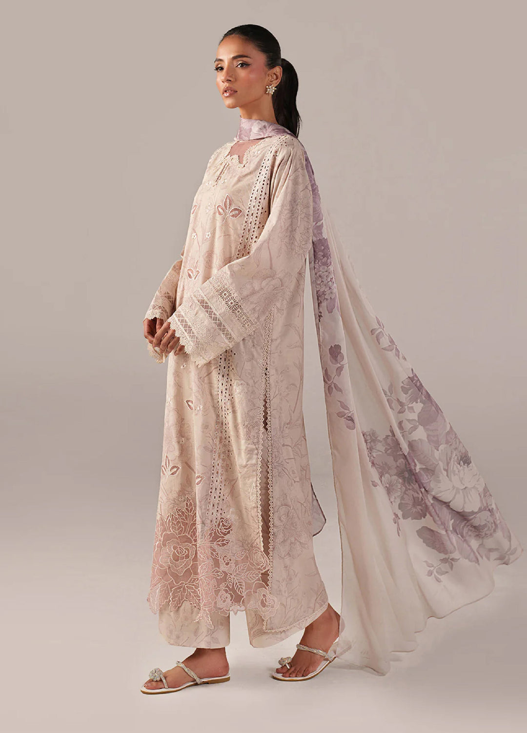 Iznik Unstitched Embroidered Lawn 3 Piece Suit IZ26US SS-01 - Summer Collection