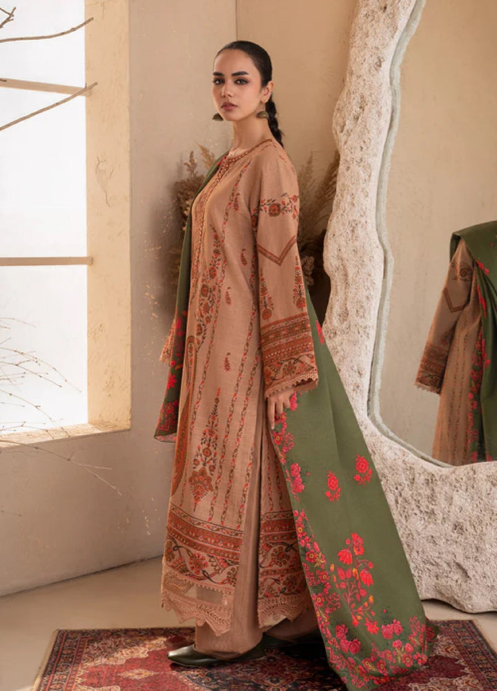 Jugnu by Chandan Nagri Women Pret Embroidered Khaddar 3 Piece Suit Mehru - Winter Collection