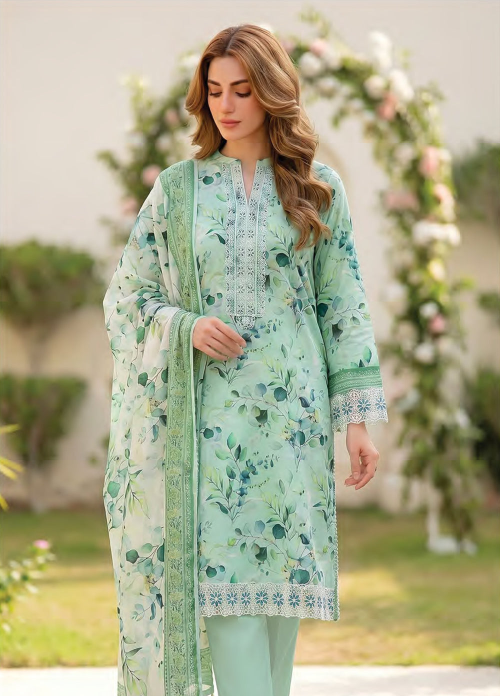 Essentials by Lakhany Unstitched Printed Lawn 3 Piece Suit LSM26UEL LG-MM-1036 - Summer Collection
