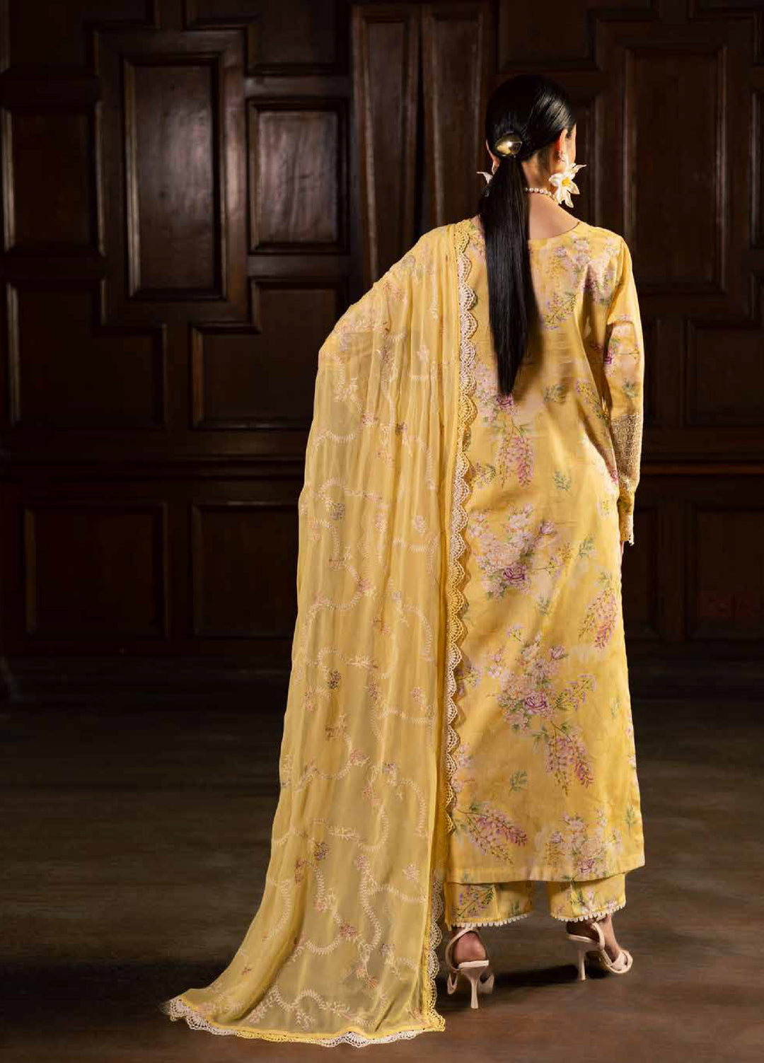 Maya by Nureh Unstitched Embroidered Luxury Lawn 3 Piece Suit NU26ULM NS-168 - Summer Collection