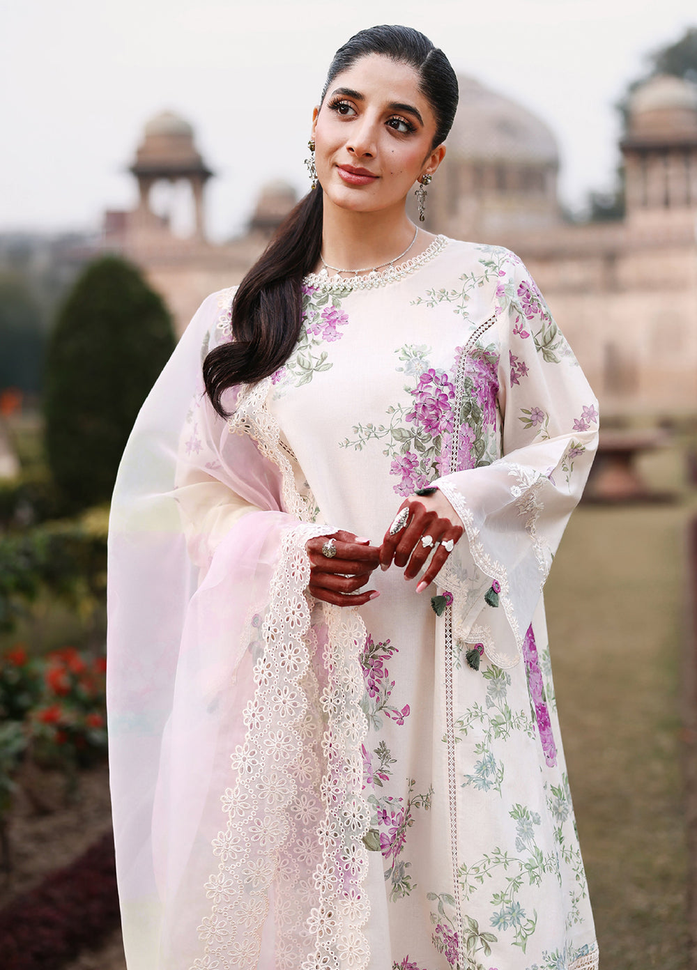 Cross Stitch Unstitched Embroidered Premium Lawn 3 Piece Suit CS26UCPL D11 CANDY FLOSS - Eid Collection