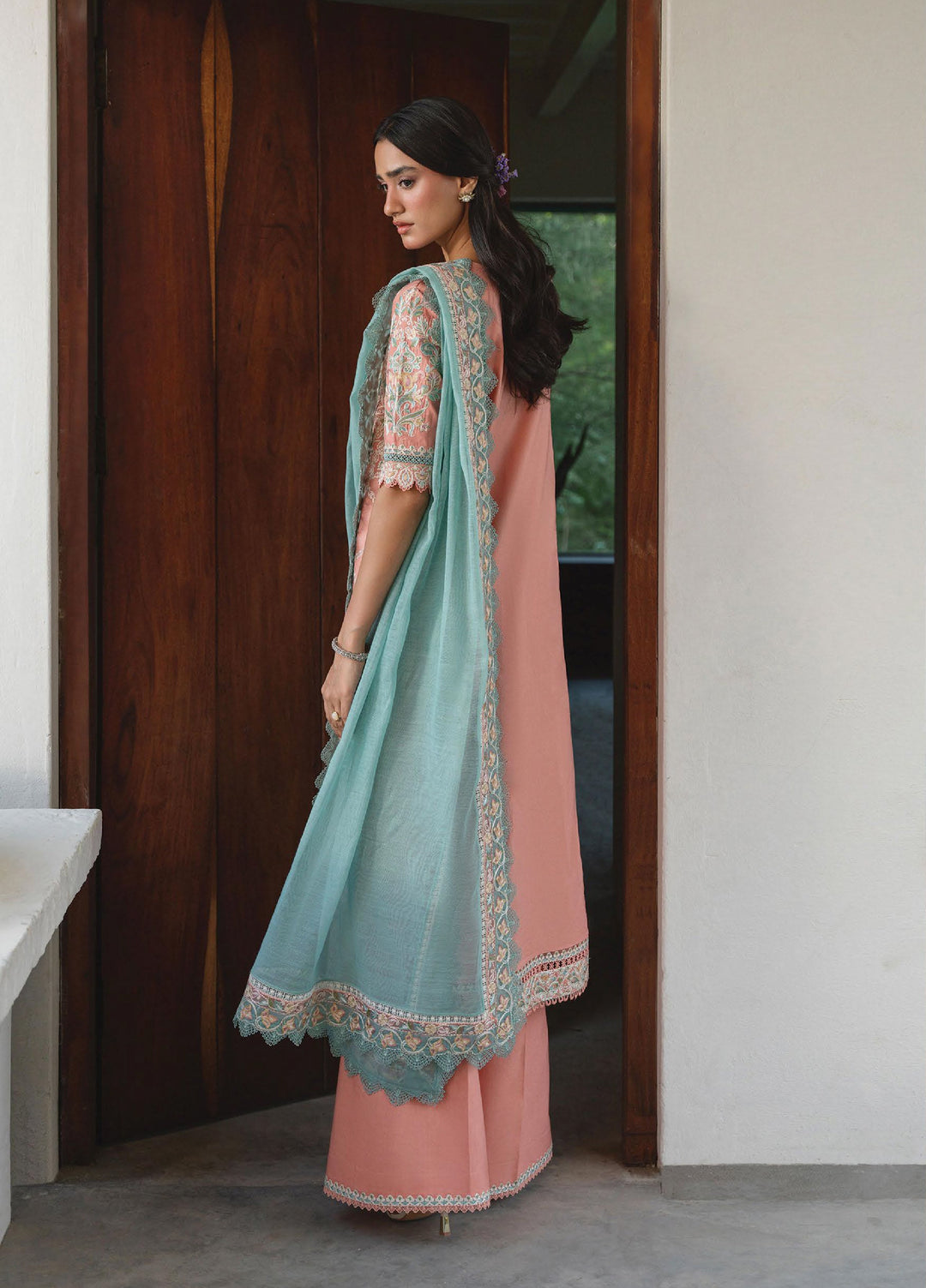 Whisper by Ayzel Unstitched Embroidered Lawn 3 Piece Suit AAF26ULW Dove ZWU-0134-3PO - Eid Collection