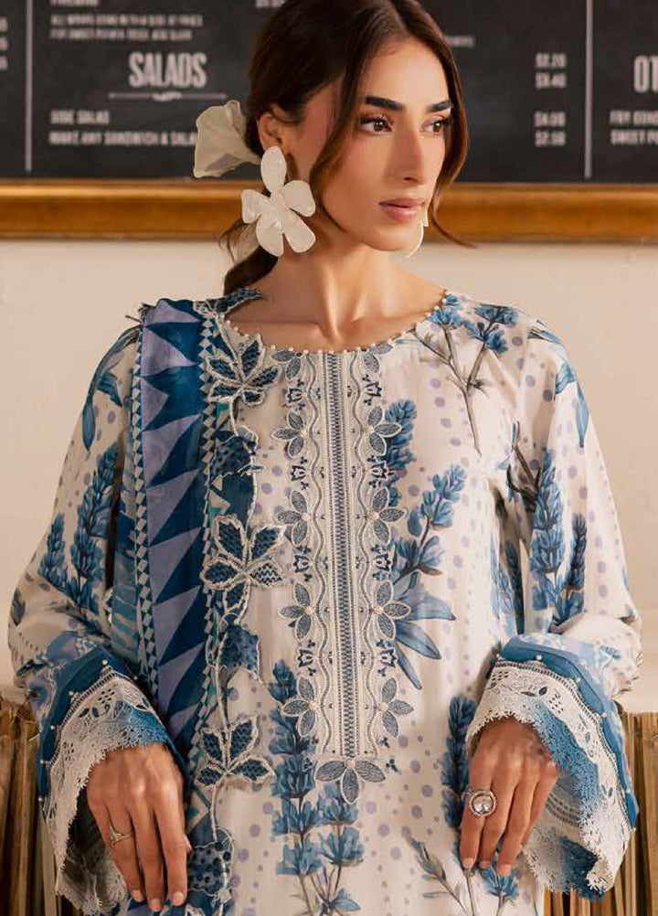 Gardenia by Nureh Unstitched Embroidered Lawn 3 Piece Suit NU26ULG NSG-220 - Summer Collection