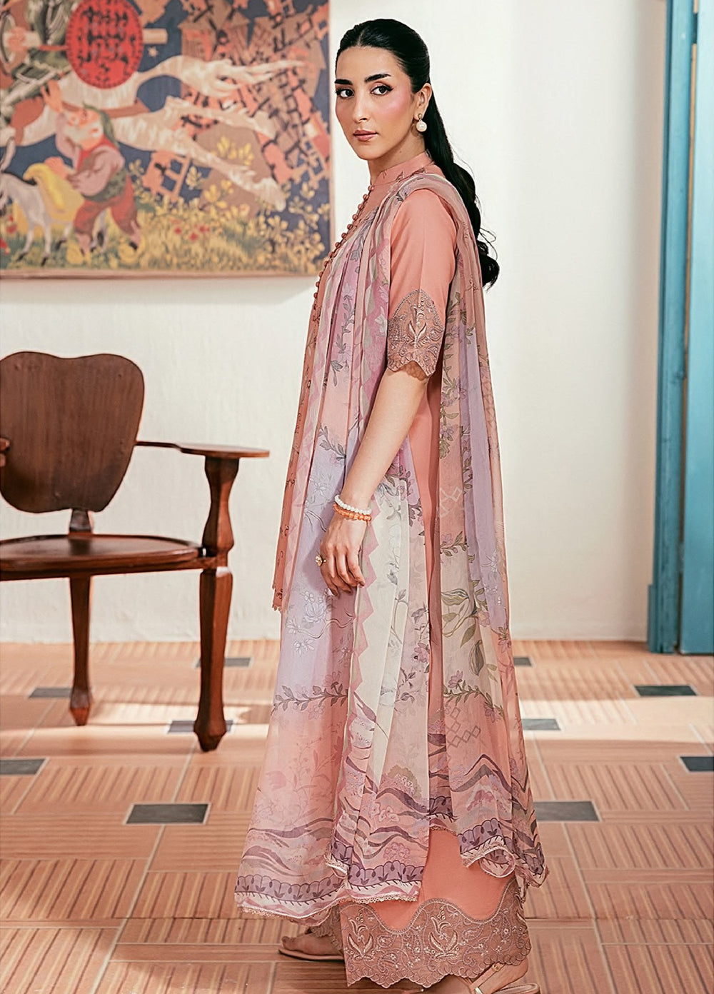 Zync by Florent Unstitched Embroidered Lawn 3 Piece Suit FL26ULZ FZ-2A - Summer Collection
