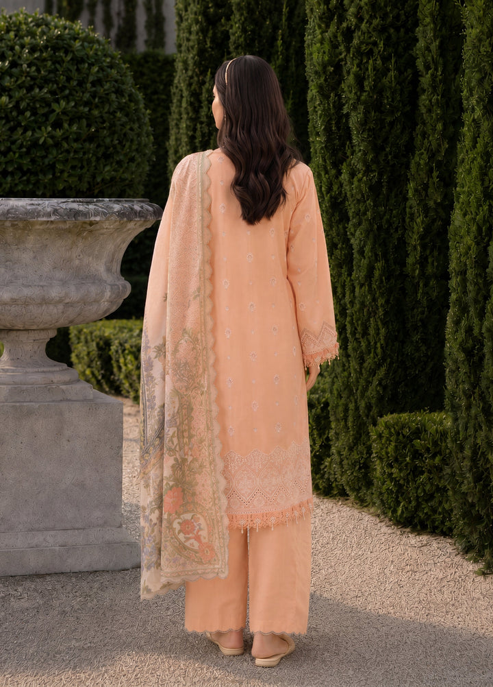 Zellbury Unstitched Embroidered Cotton 3 Piece Suit ZB26UCC WUC26E34072 - Casual Collection
