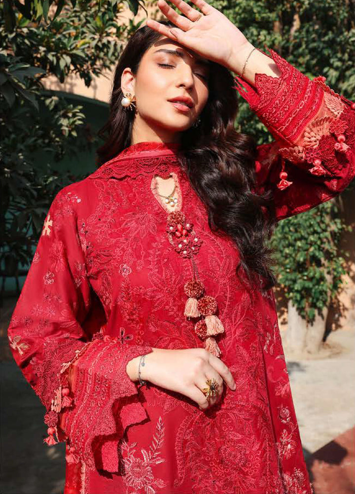 Summer Reverie by Roheenaz Unstitched Embroidered Lawn 3 Piece Suit RN26USR D-1 OPALINE - Festive Collection