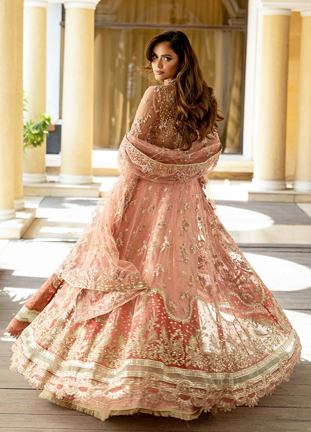 Darling by Mushq Unstitched Embroidered Net 4 Piece Suits MU25DW Naina - Wedding Collection