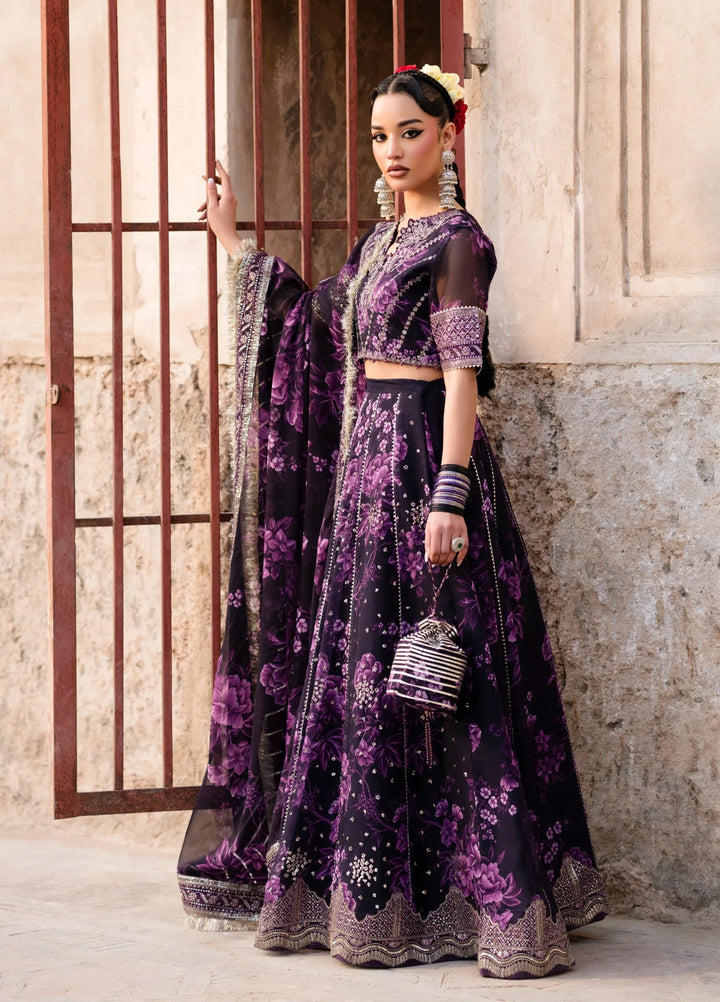 Xenia Formal Unstitched Luxury Chiffon Suits 3 Piece XE25FL Kesar - Formals Collection