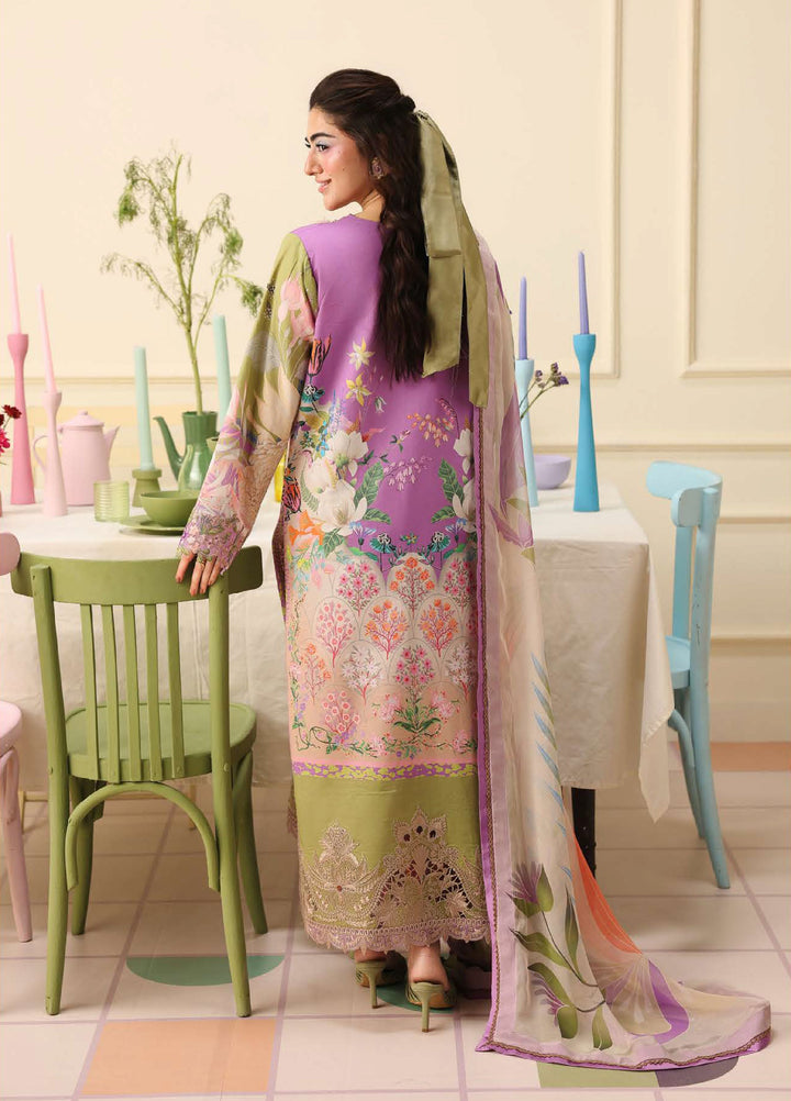 Soleil Hemline by Mushq Unstitched Printed Lawn 3 Piece Suit MU26USL Lilac Whim HUNSS260308 - Festive Collection