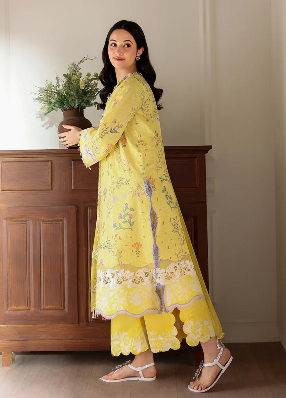 Sunlit Tales by Roheenaz Unstitched Embroidered Lawn 3 Piece Suit RN26ULS Honey Haze RUNSS260701 - Lawn Collection