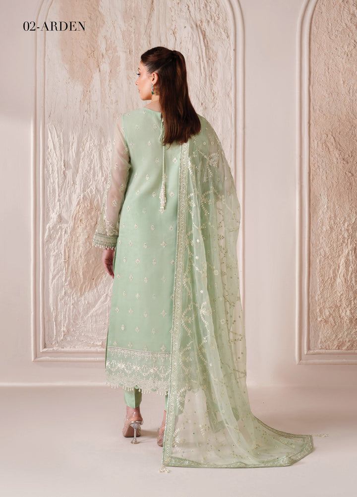 Threads by Alizeh Fashion Unstitched Embroidered Chiffon 3 Piece Suit AF26UTC D-2 Arden - Festive Collection
