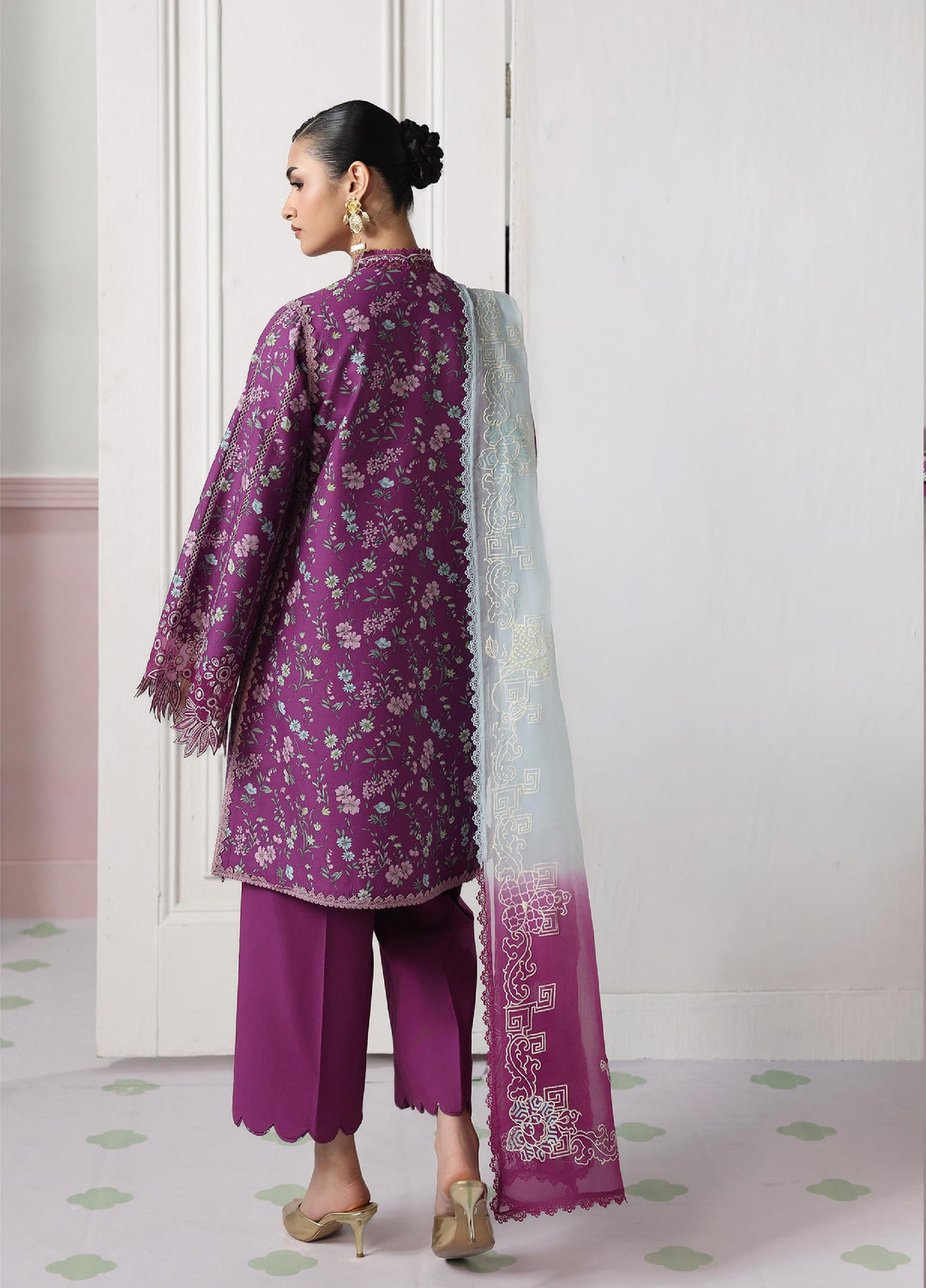 Q Prints by Qalamkar Unstitched Printed Lawn 3 Piece Suit QLK26UQL Brise QQP-09 (A) - Summer Collection