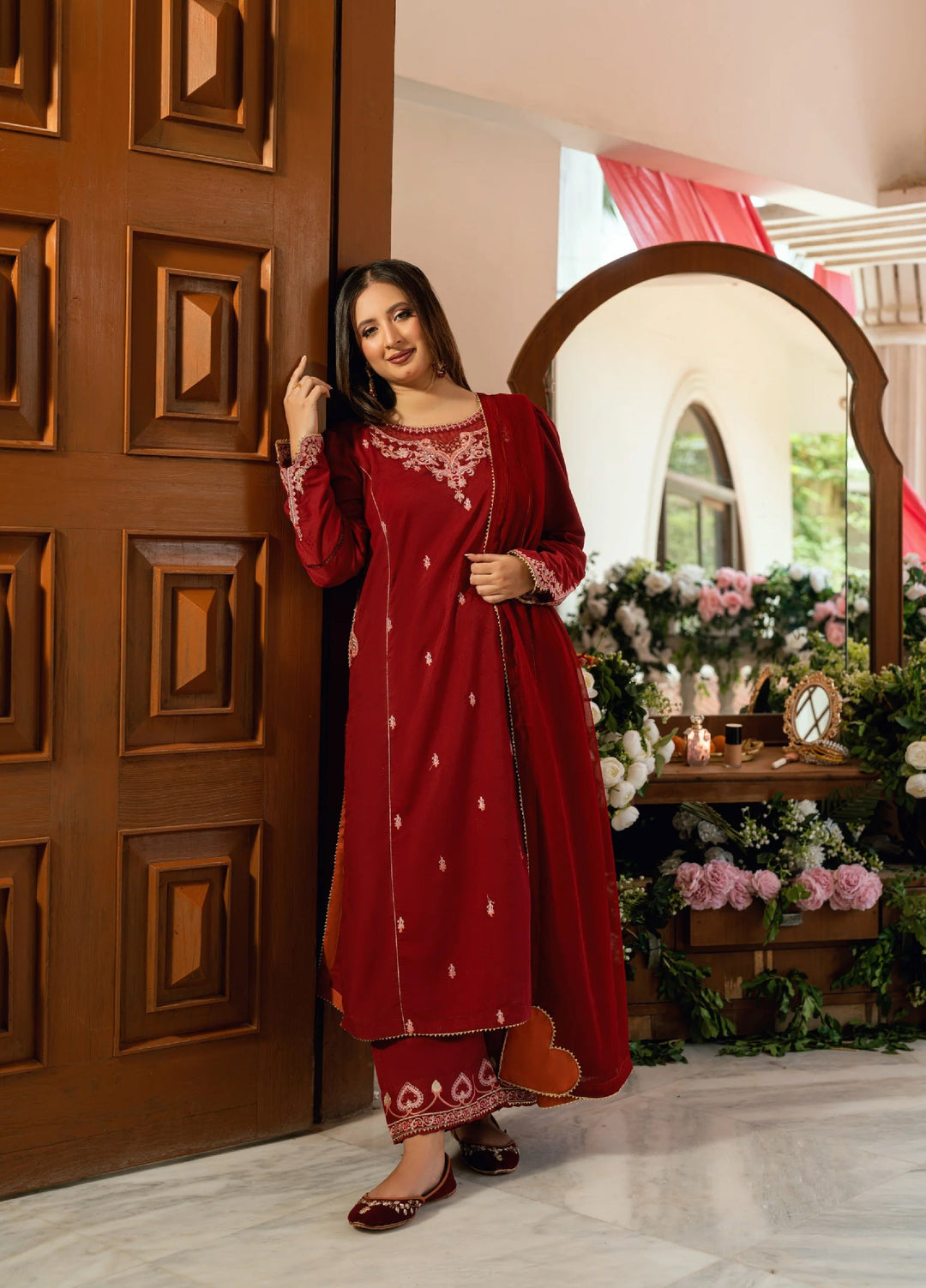 Omal by Komal Baat Paaki Women Dobby 3 Piece Pret Suit Afreen - Festive Collection