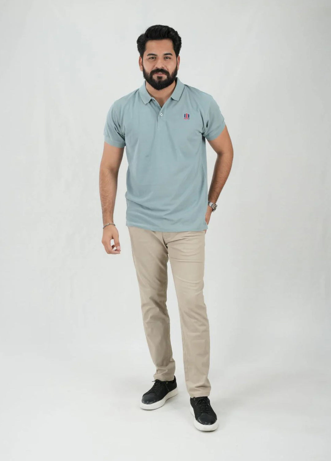 Mercato RTW Solids Cotton 1 Piece Grey Polo Shirt