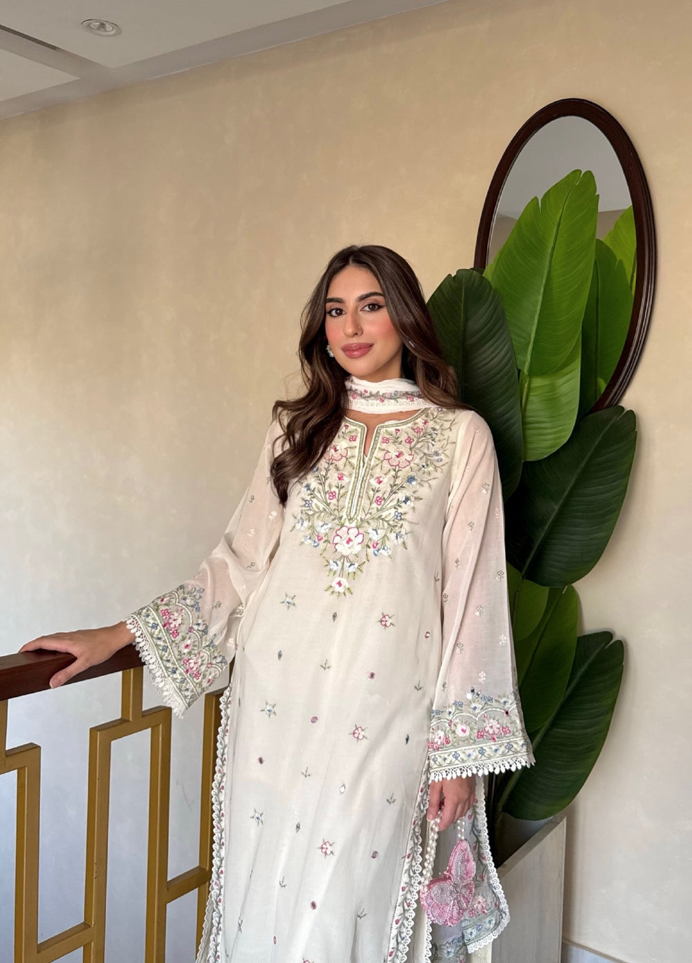 Lamhay by Dhanak Pret Swiss Voile 3 Piece DHN26PSV DC-2584 - Summer Collection