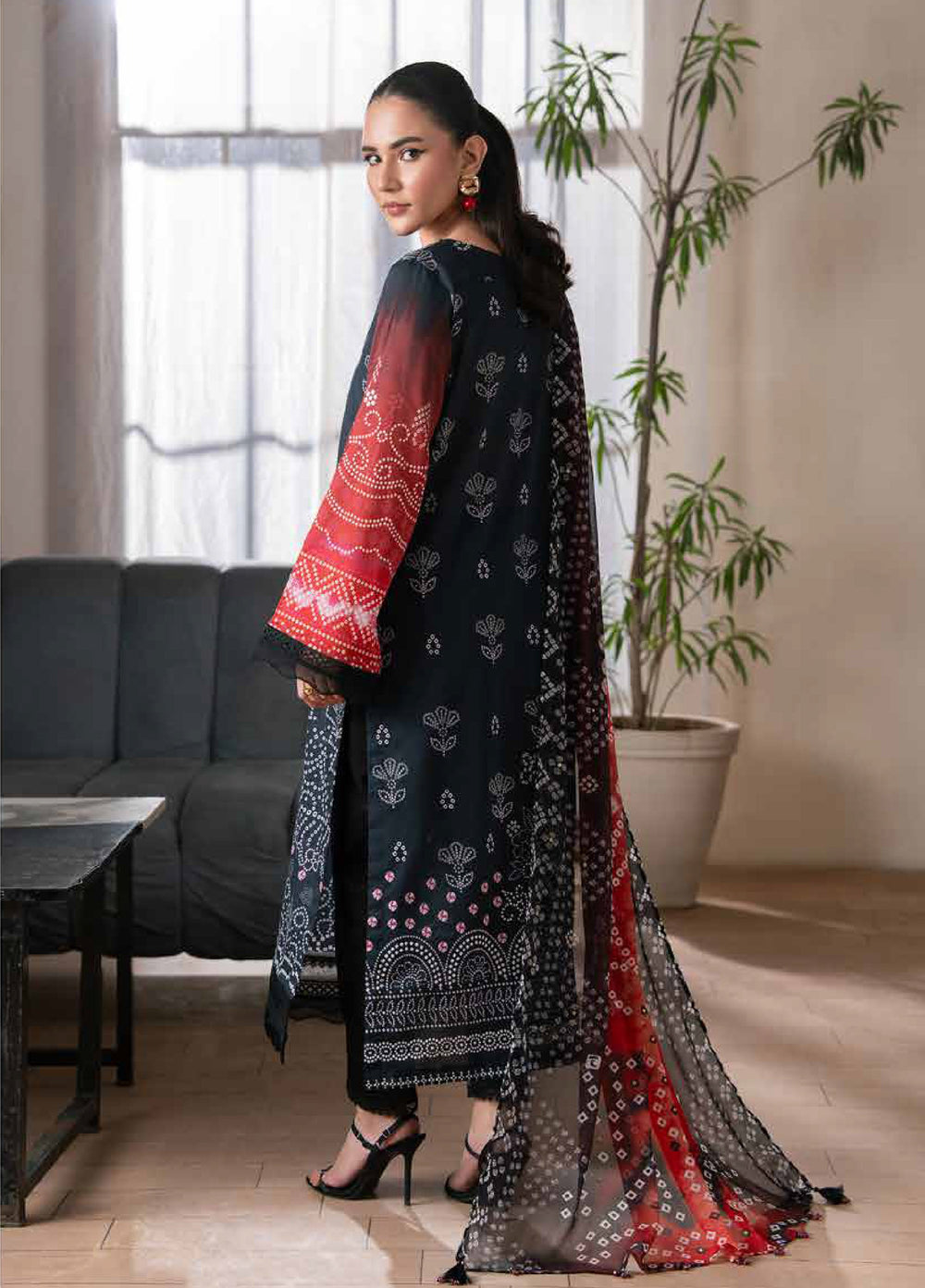 Chunri by Daria Unstitched Embroidered Lawn 3 Piece Suit DC26UCL DA-106 - Casual Collection