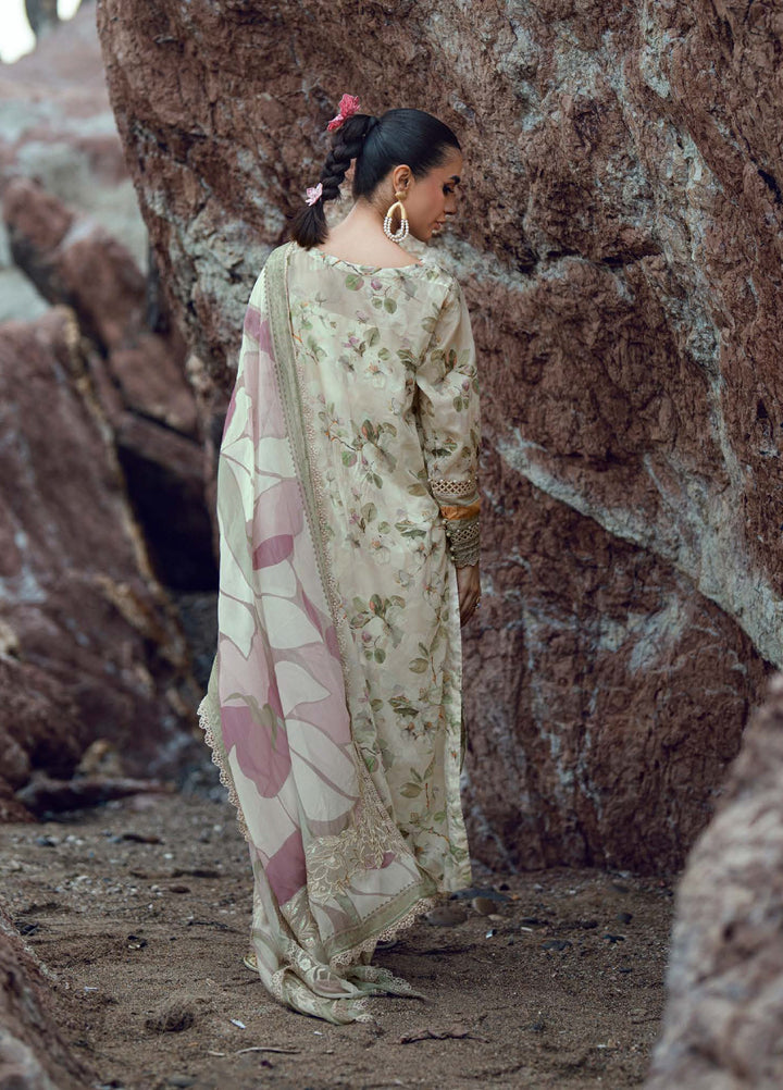 Gardenia by Nureh Unstitched Embroidered Lawn 3 Piece Suit NU26UGL NSG-205 - Summer Collection