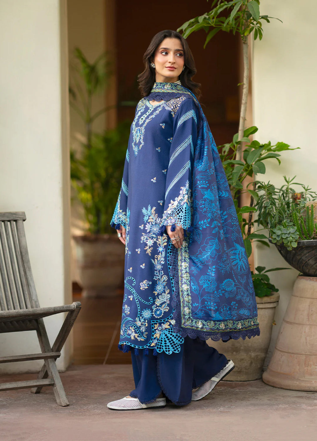 Angan by Mahnur Unstitched Embroidered Lawn 3 Piece Suit MN26UAL AAN-002 - Summer Collection