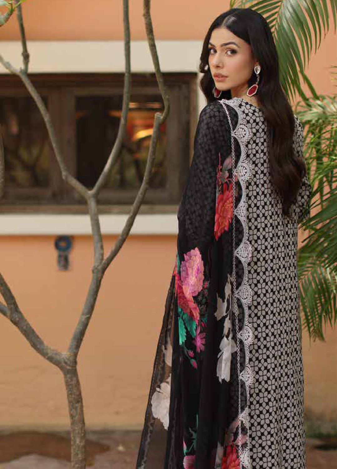 Combination by Charizma Unstitched Embroidered Luxury Lawn 3 Piece Suit CHR26UC CC6-08 - Summer Collection