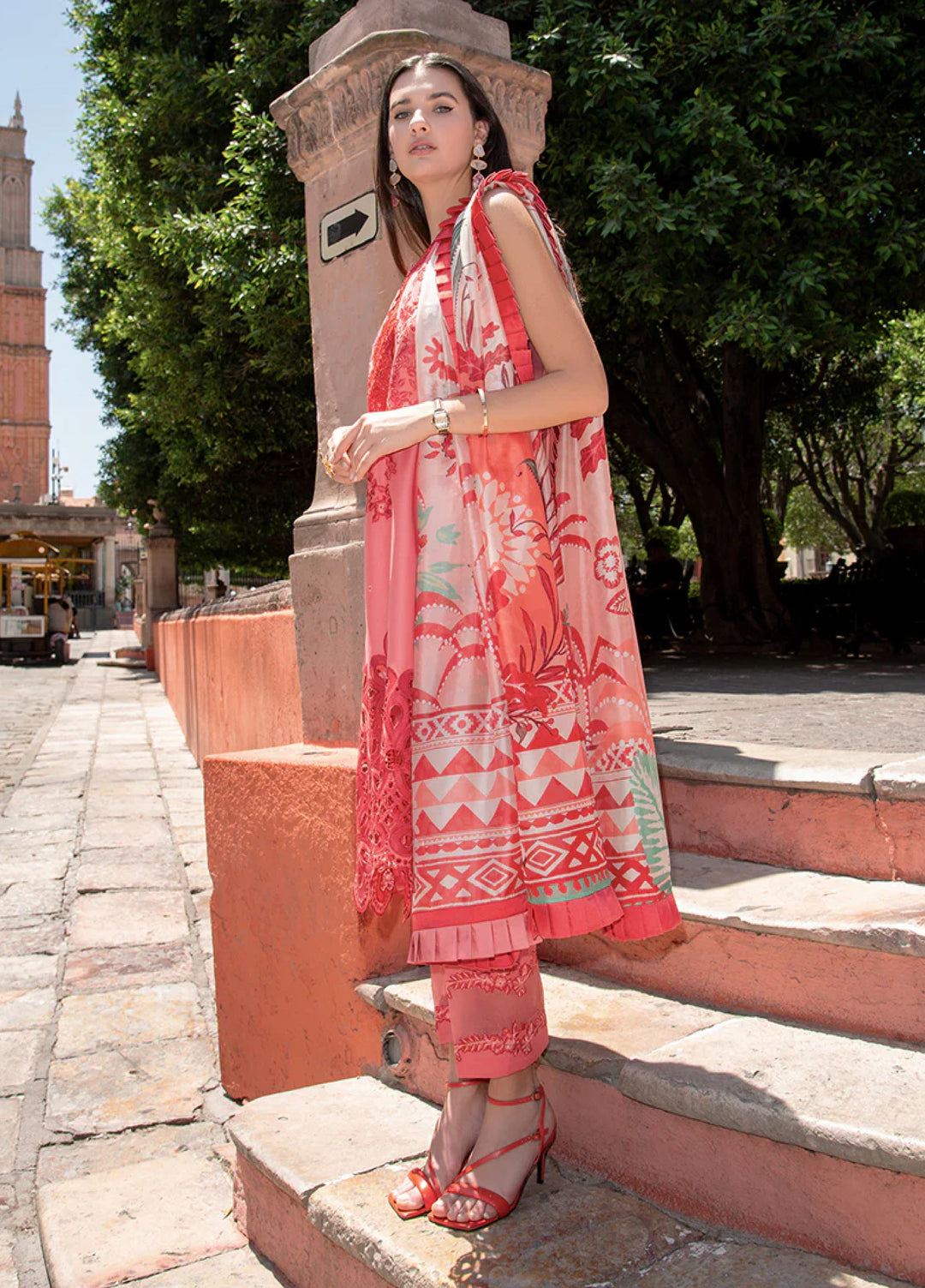 Hemline Odyssey by Mushq Unstitched Embroidered Lawn 3 Piece Suit MU26UHO HUNSS250409 MARTA - Summer Collection