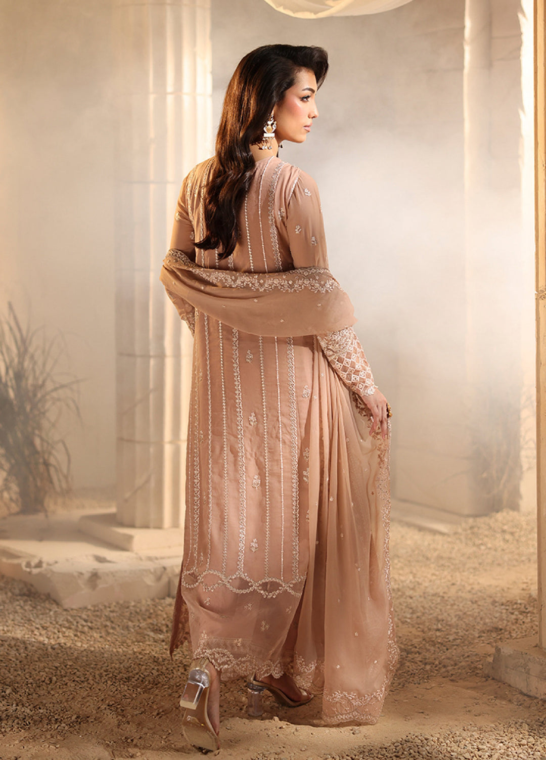 Luxe by Azure Unstitched Chiffon Embroidered Suits 3 Piece AZ25LF Lueur - Festive Collection