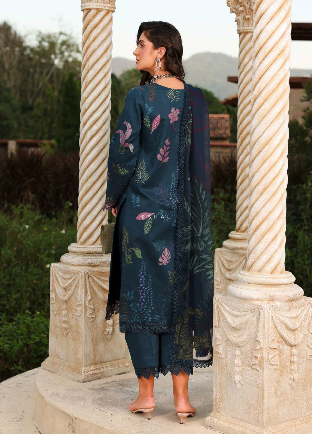 Florence by Rang Rasiya Unstitched Embroidered Lawn 3 Piece Suit RR26UFL Eshal - Summer Collection