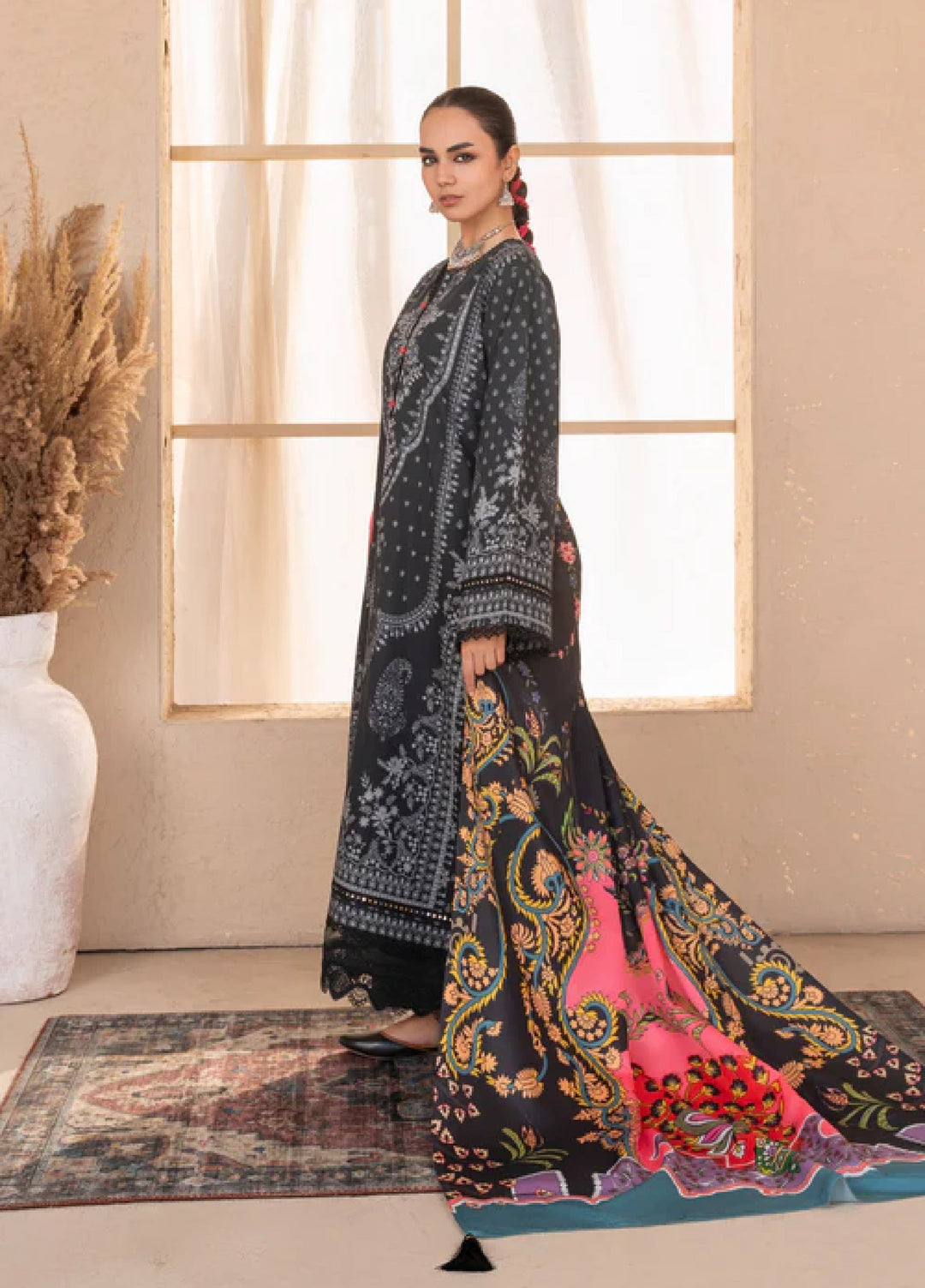 Jugnu by Chandan Nagri Women Pret Embroidered Khaddar 3 Piece Suit Raami - Winter Collection