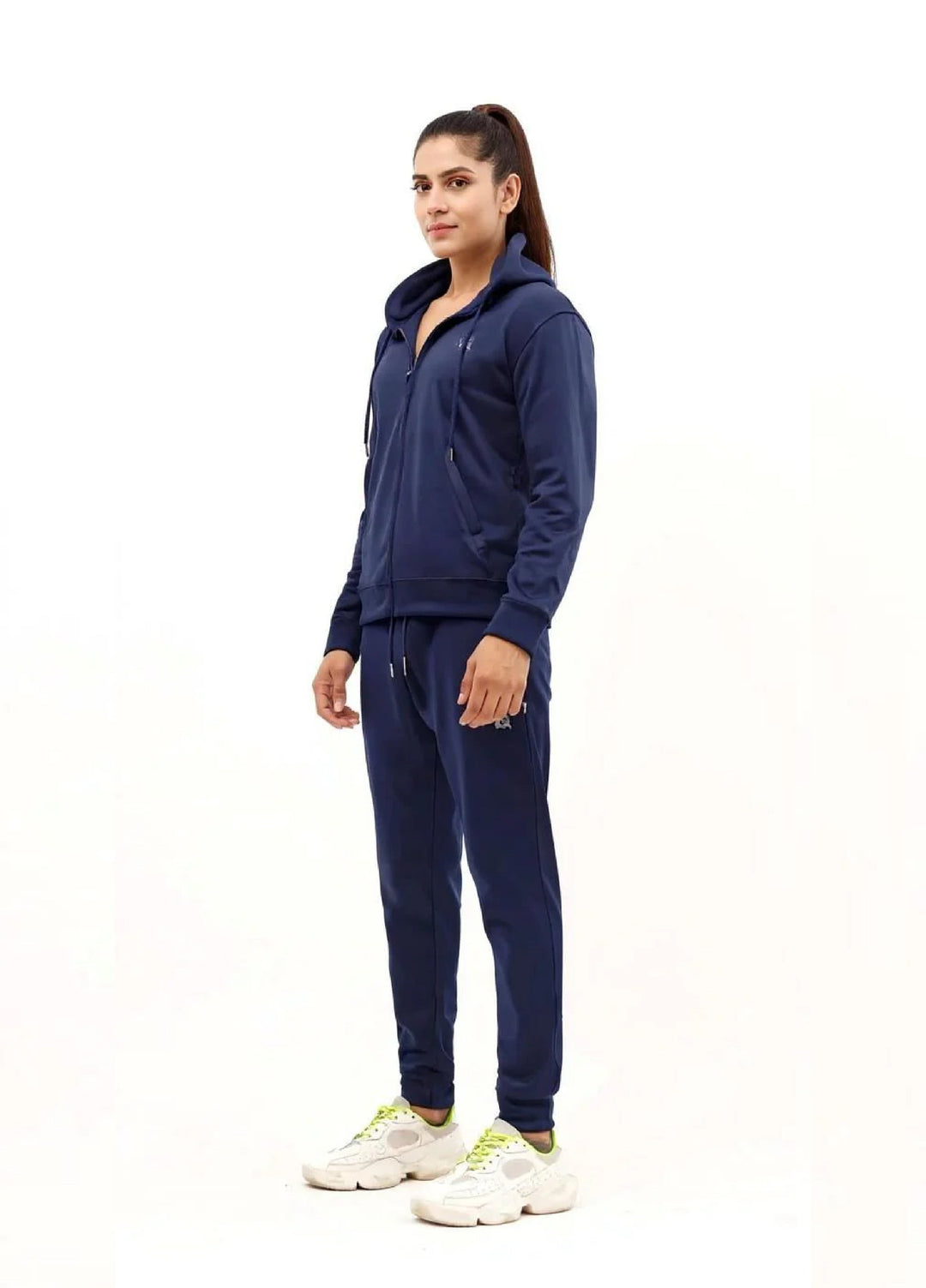 IQ Exclusive Women Winter Track Suit W-Sapphire Zipper Tracksuit