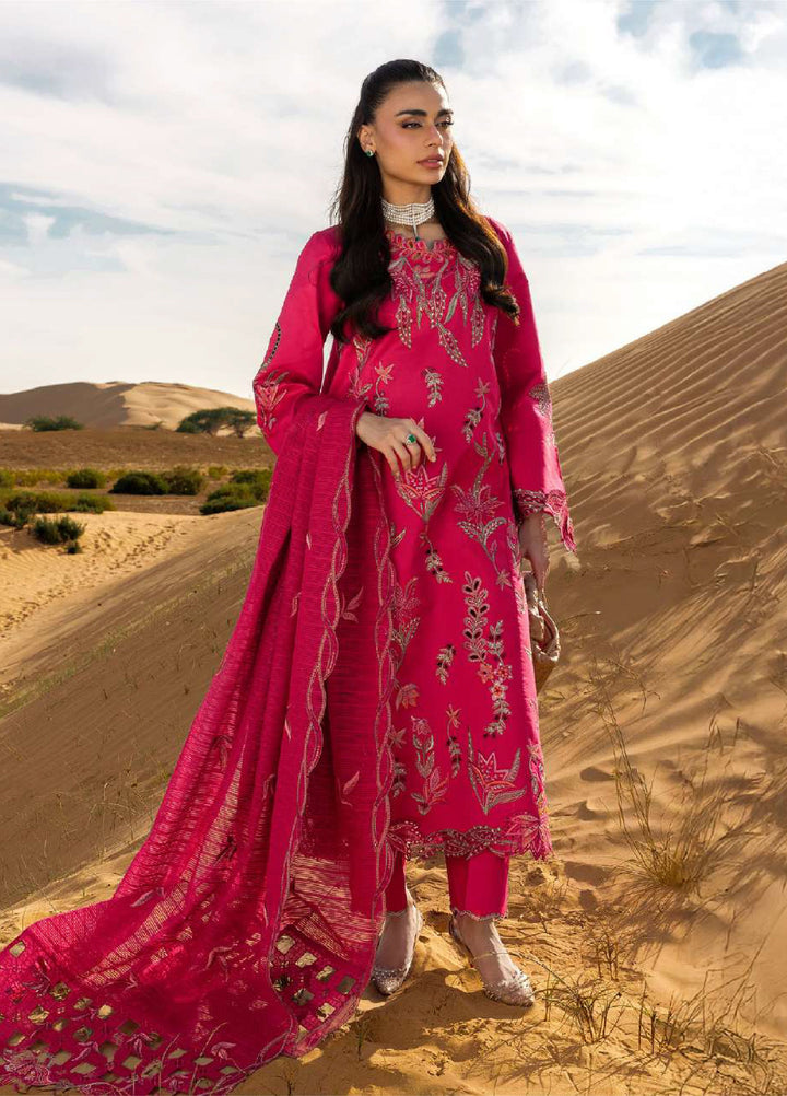 Rang Rasiya Premium Unstitched Embroidered Lawn 3 Piece Suit RR26UP D-9 Safa - Festive Collection