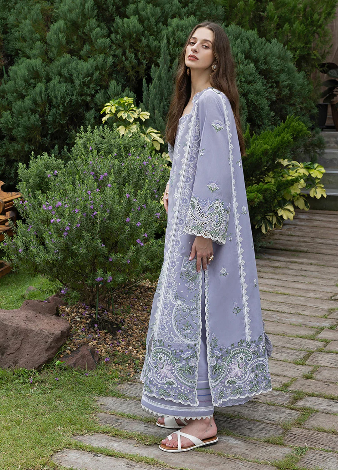 Mon Tresor by Esmel Unstitched Embroidered Luxury Lawn 3 Piece Suit EML26UMT D5-Vera - Summer Collection