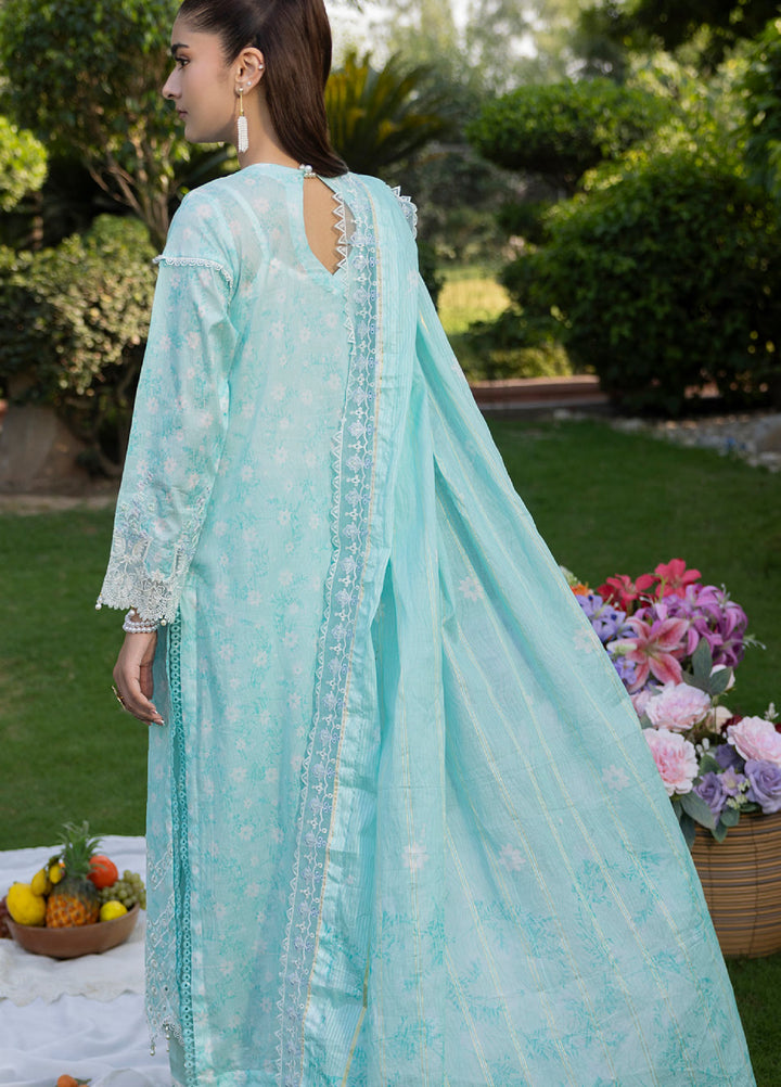 Al Zohaib Applique Kari Unstitched Embroidered Lawn 3 Piece Suit AZ26UAL D-08 - Casual Collection