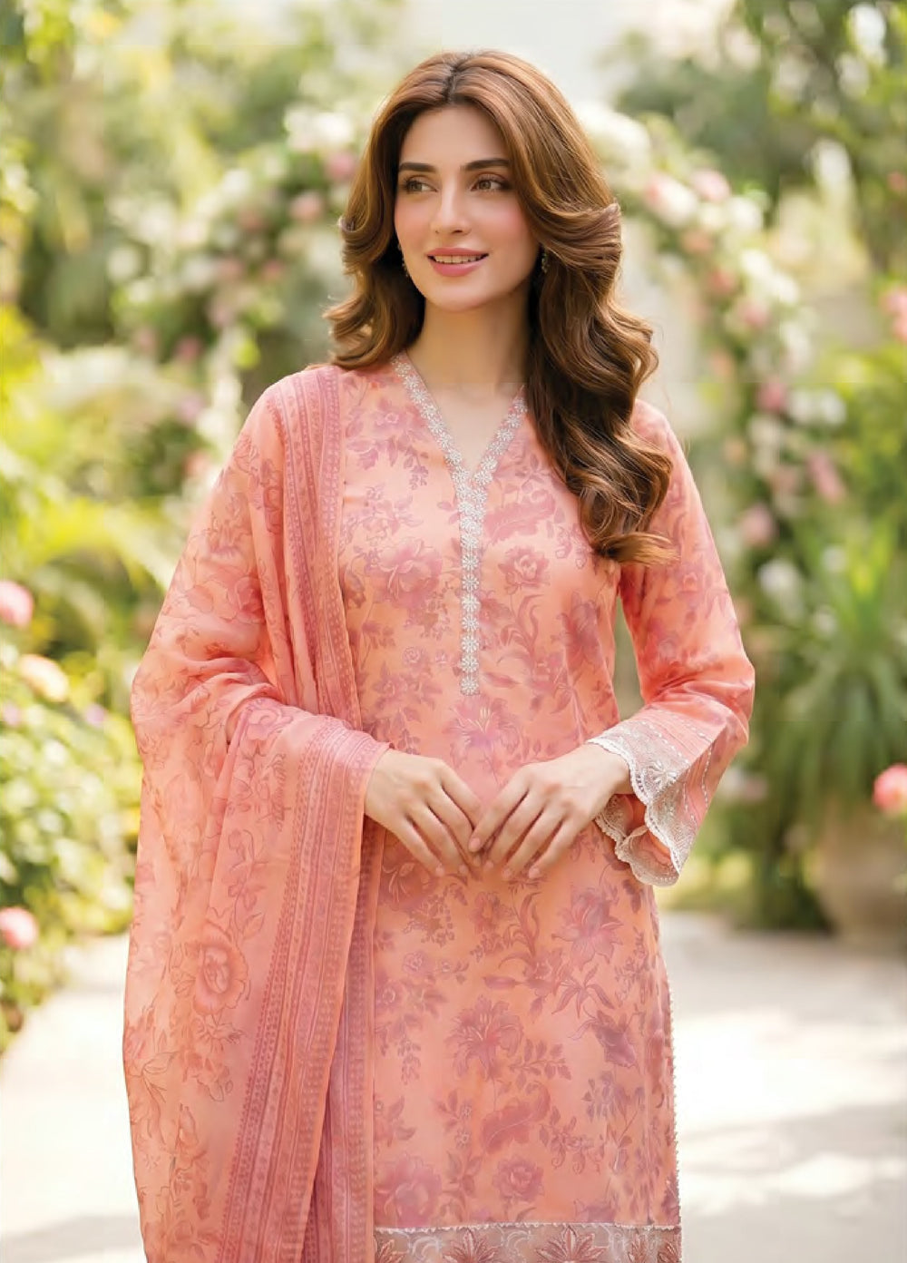Essentials by Lakhany Unstitched Printed Lawn 3 Piece Suit LSM26UEL LG-MM-1033 - Summer Collection