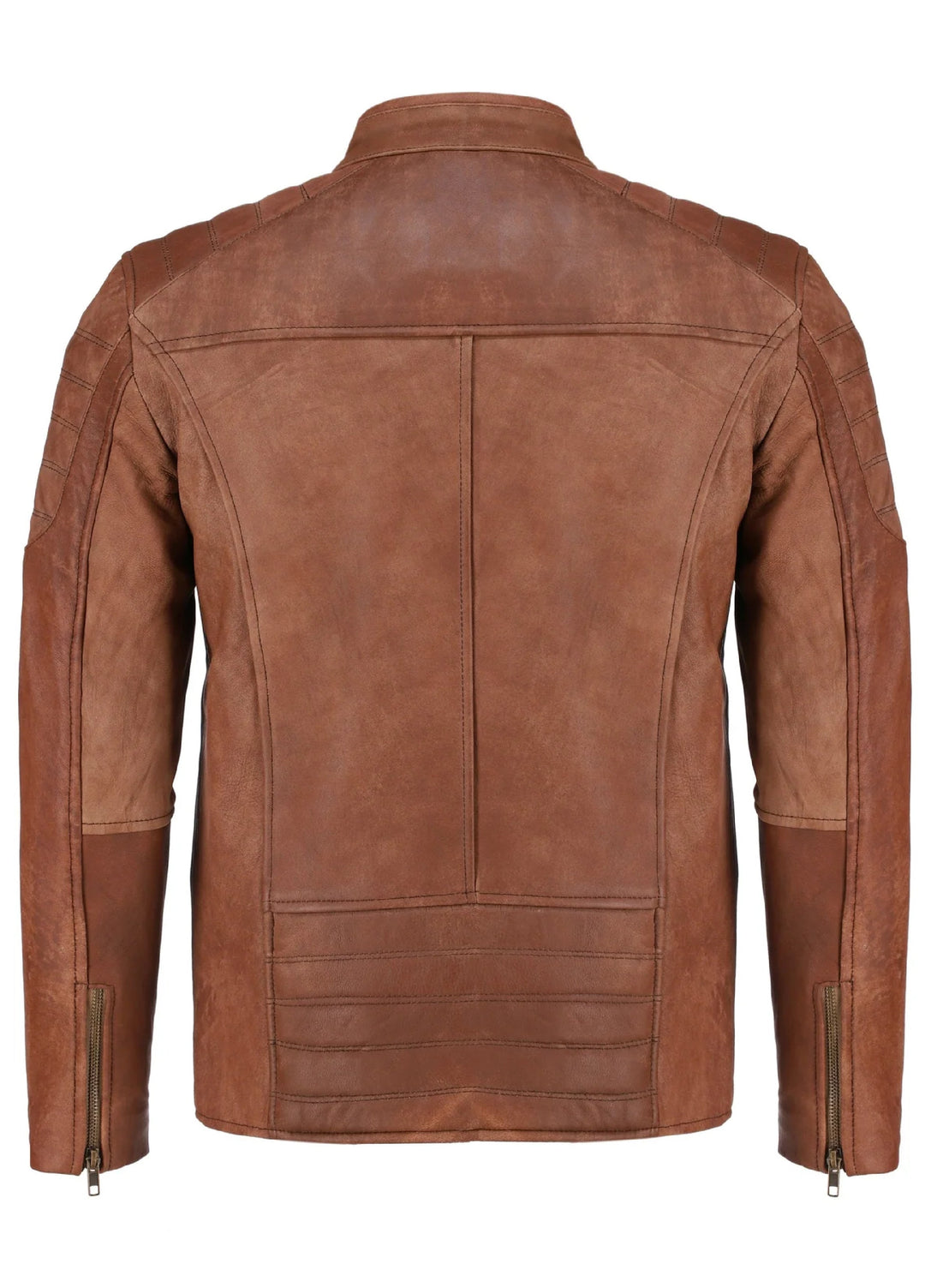 Mens Brown Biker Style Pure Leather Jacket